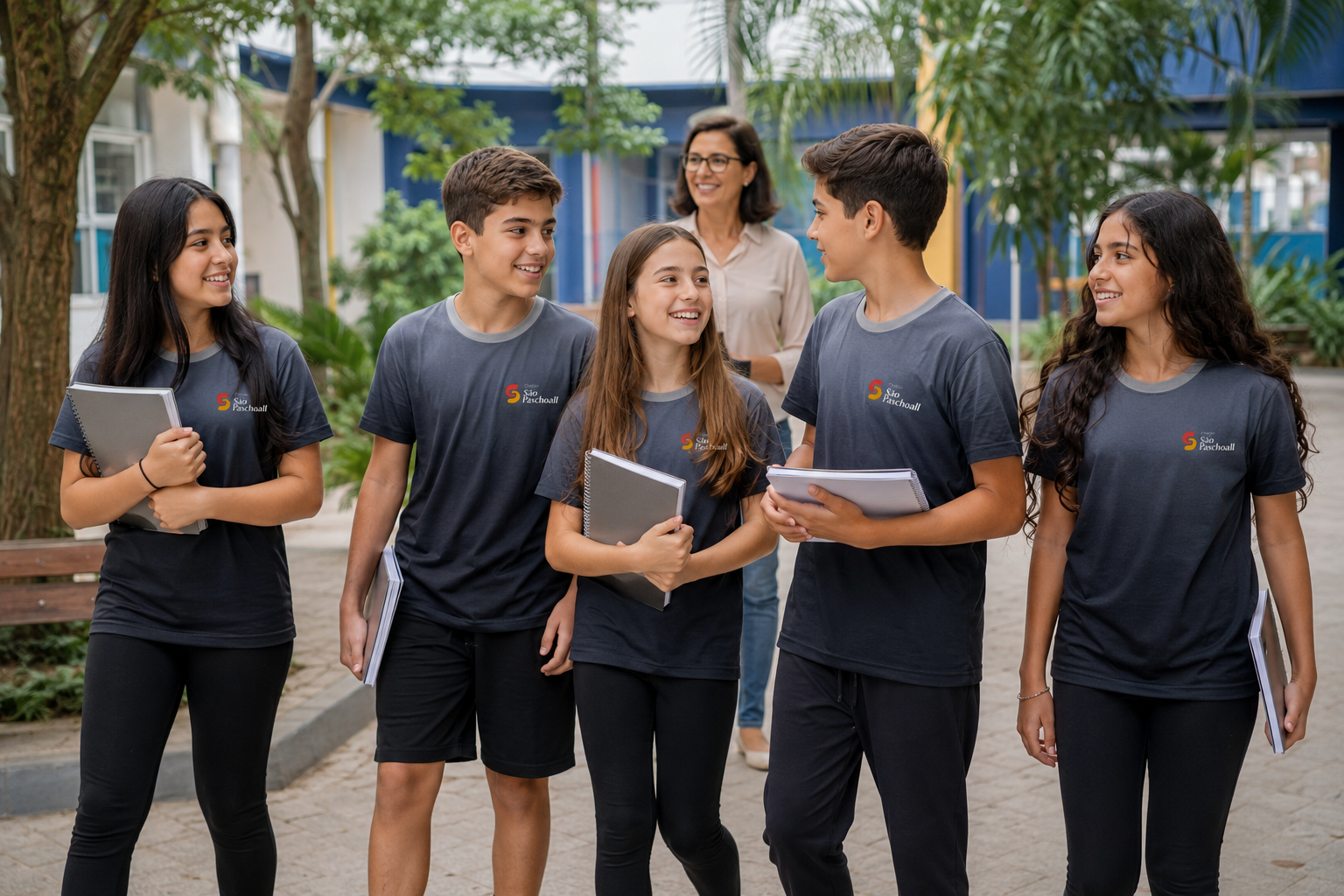 Crianças estudando